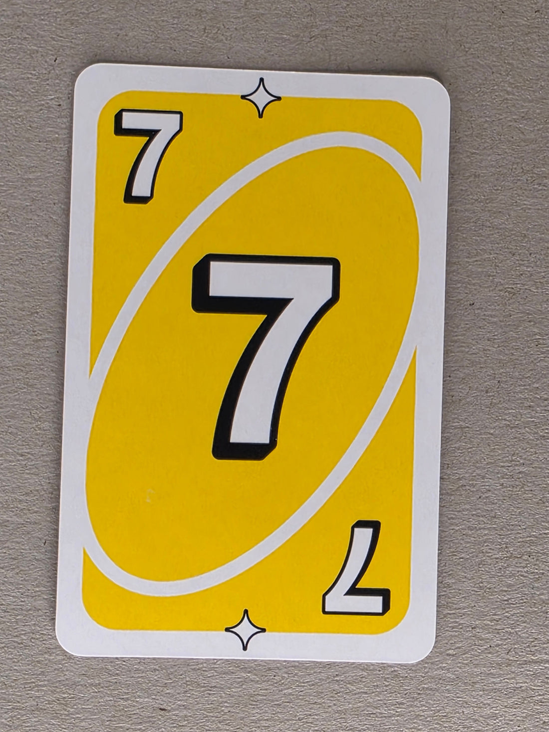 Uno Replacement Single Card - Yellow 7