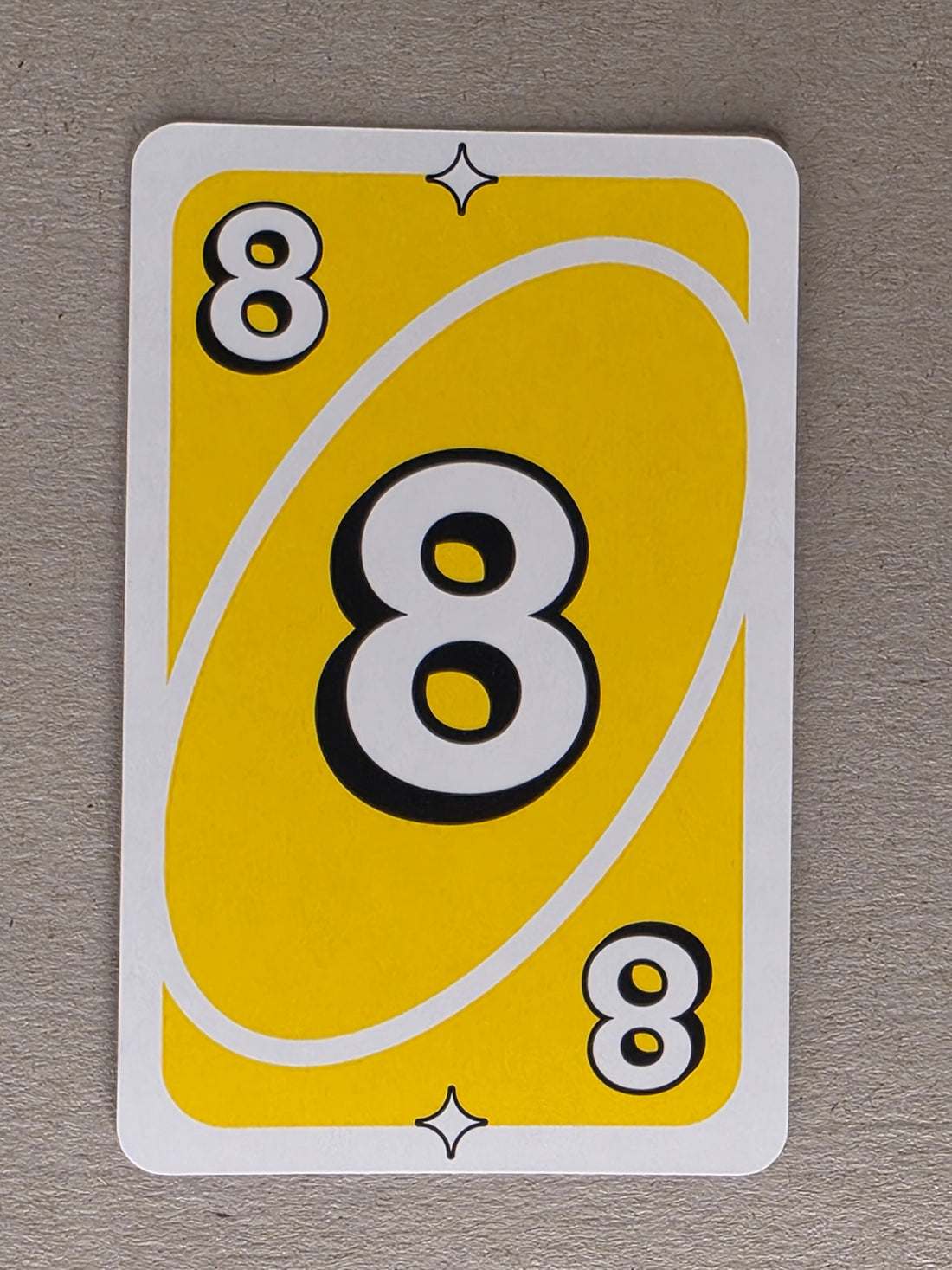 Uno Replacement Single Card - Yellow 8