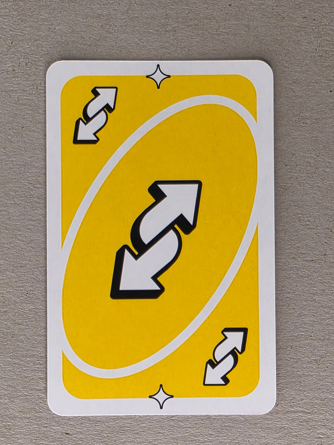 Uno Replacement Single Card - Yellow Reverse