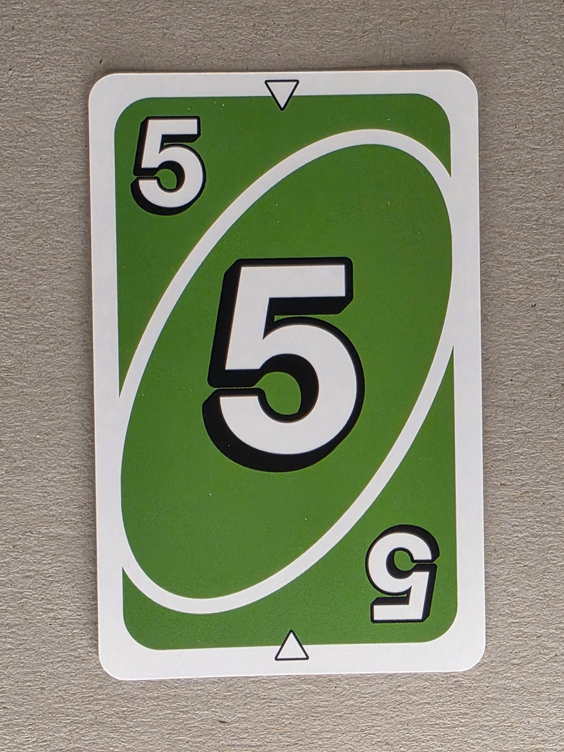 Uno Replacement Single Card Green 5