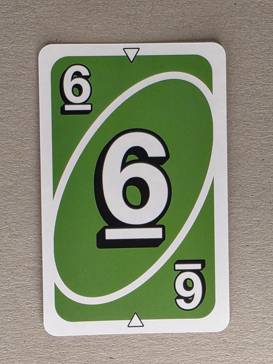 Uno Replacement Single Card Green 6