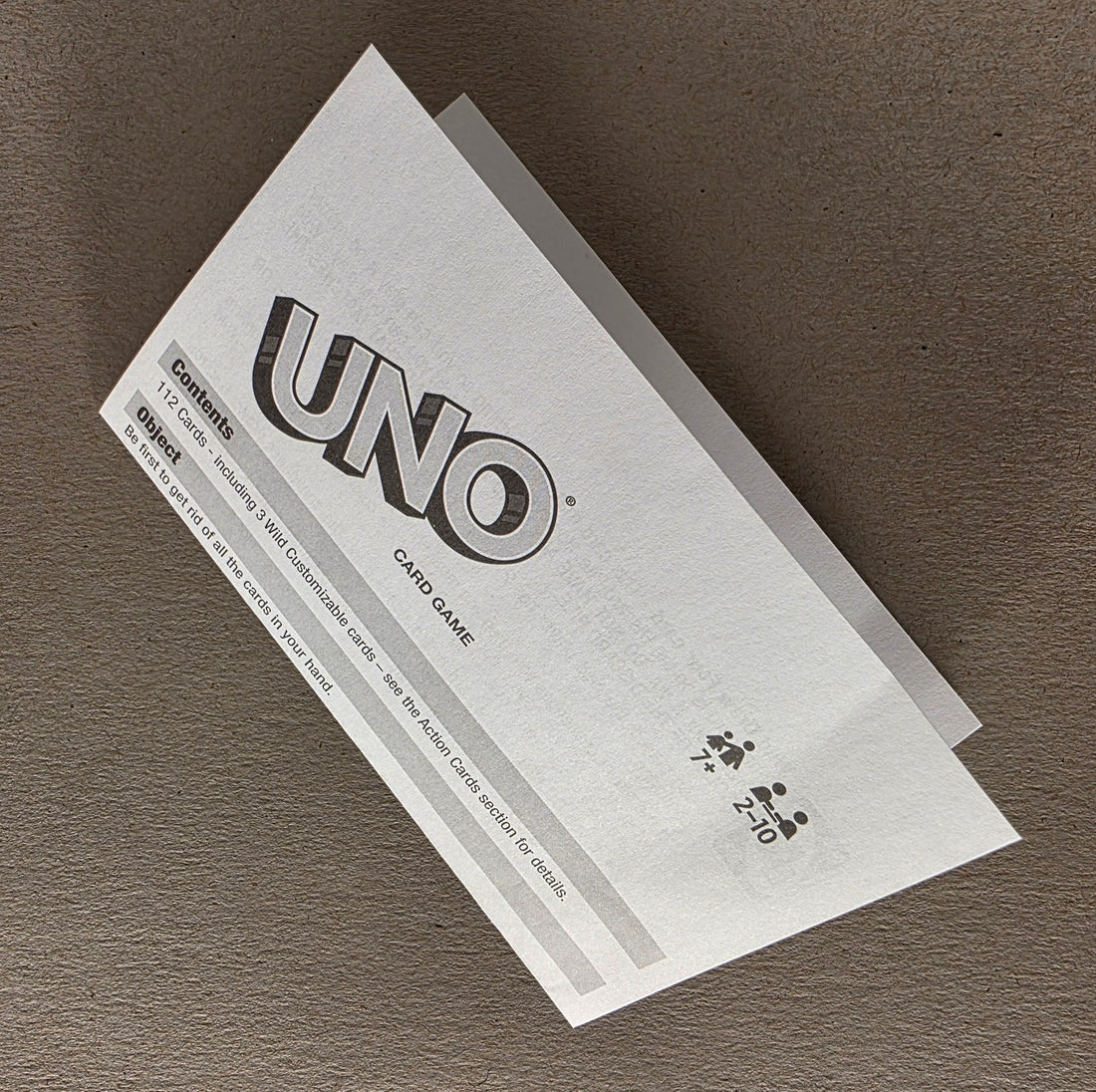 Uno Rule Sheet Replacement