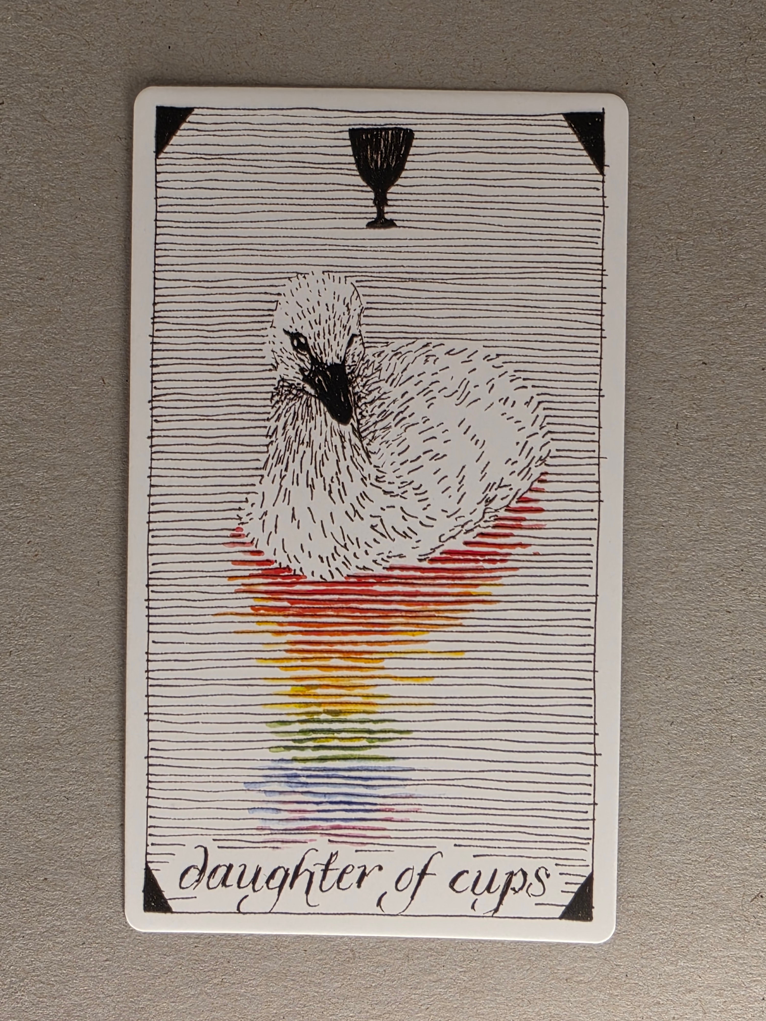 wild unknown daughter of cups single card replacement