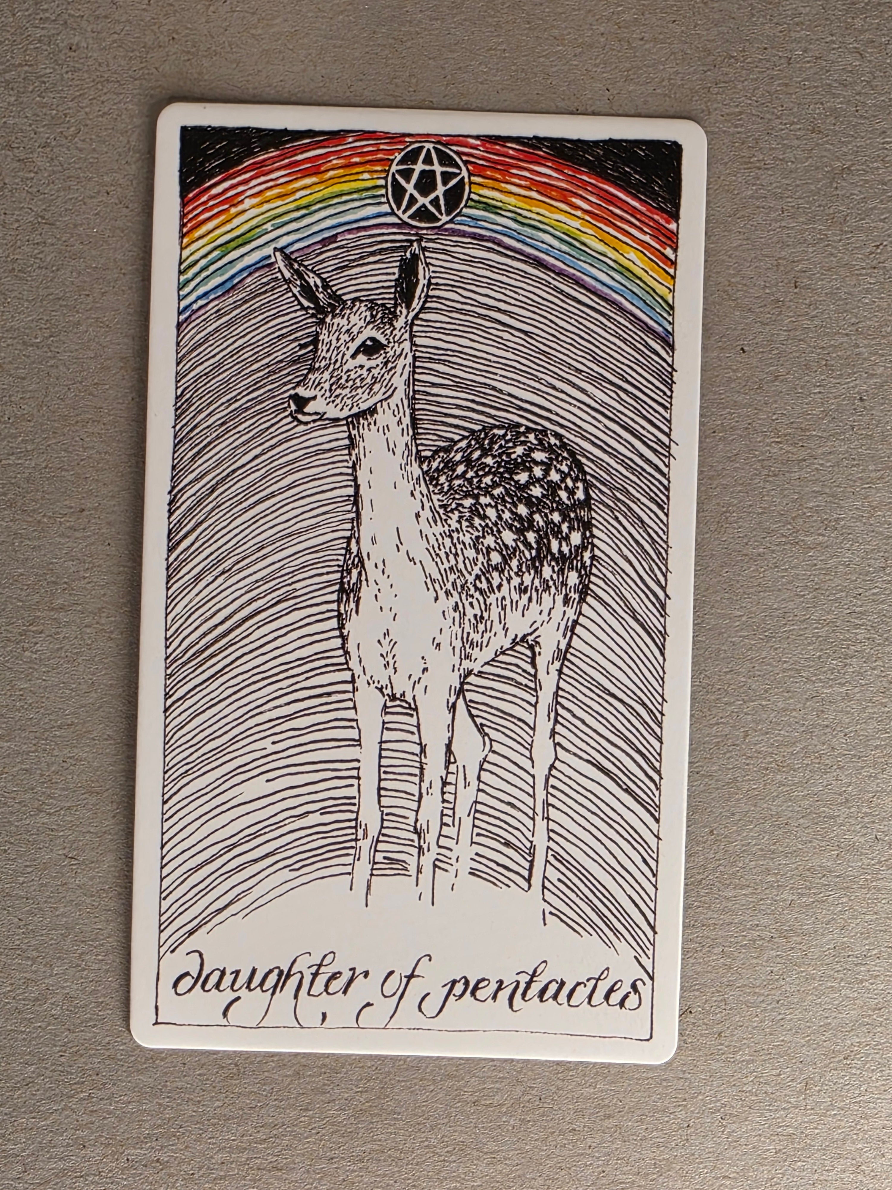 wild unknown daughter of pentacles single card replacement