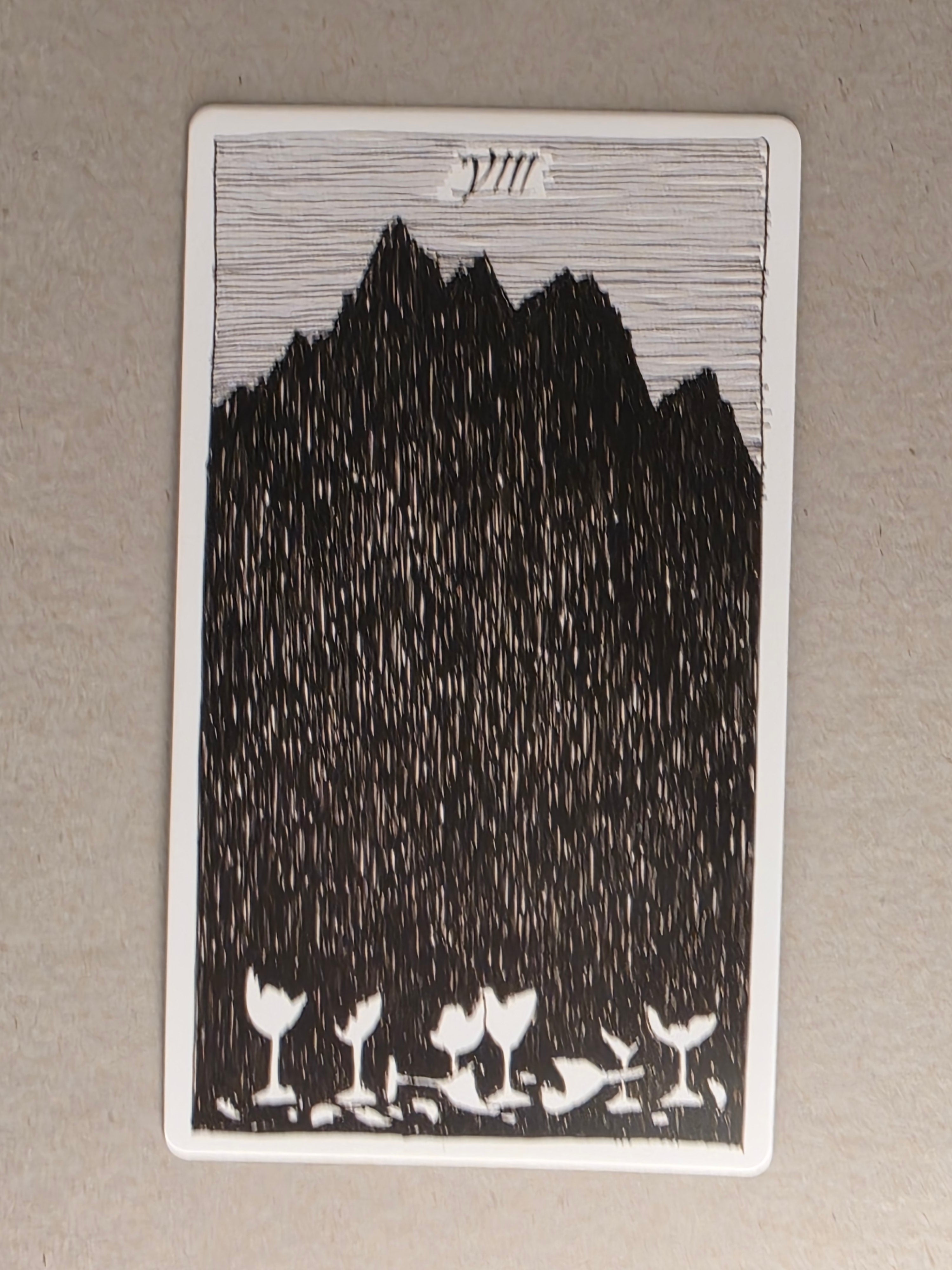 wild unknown eight of cups single card replacement