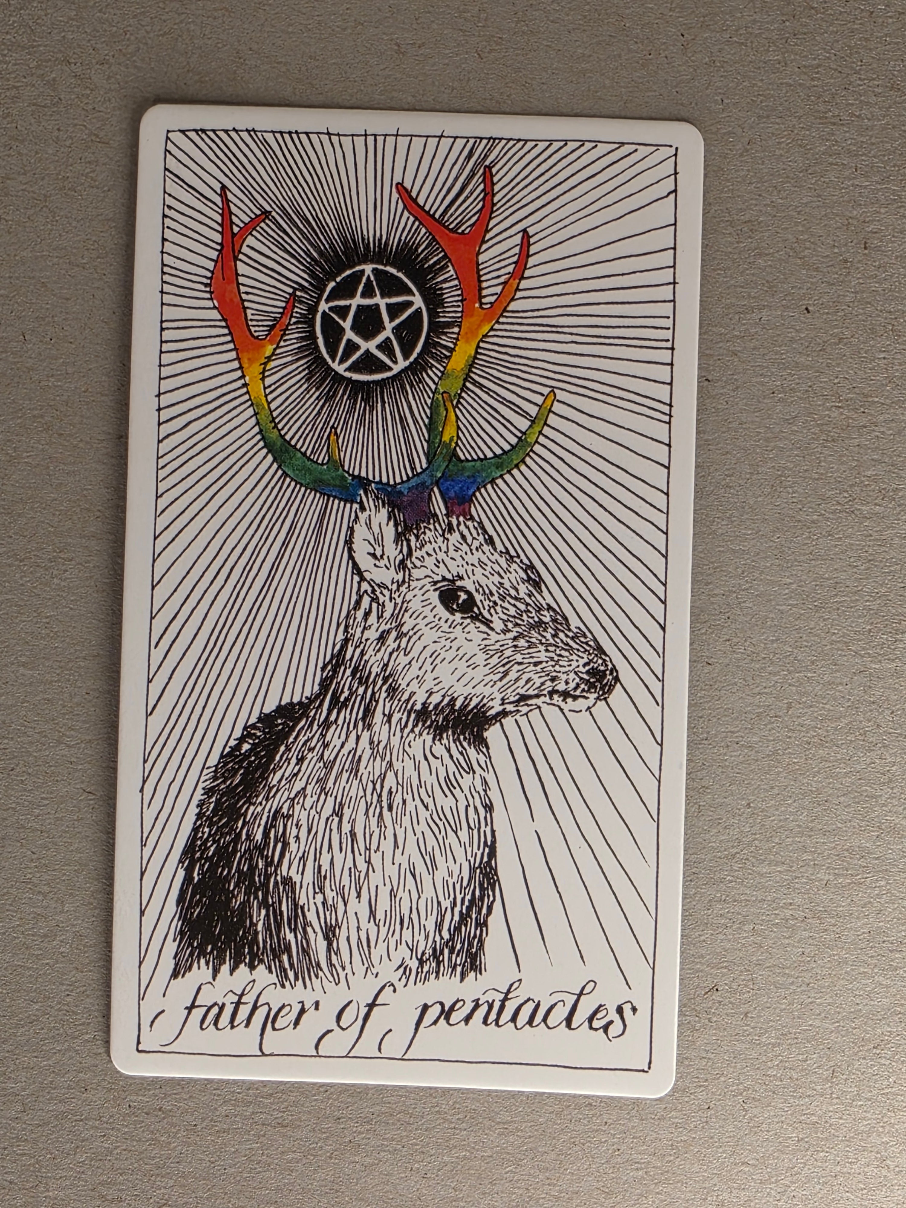 wild unknown father of pentacles single card replacement