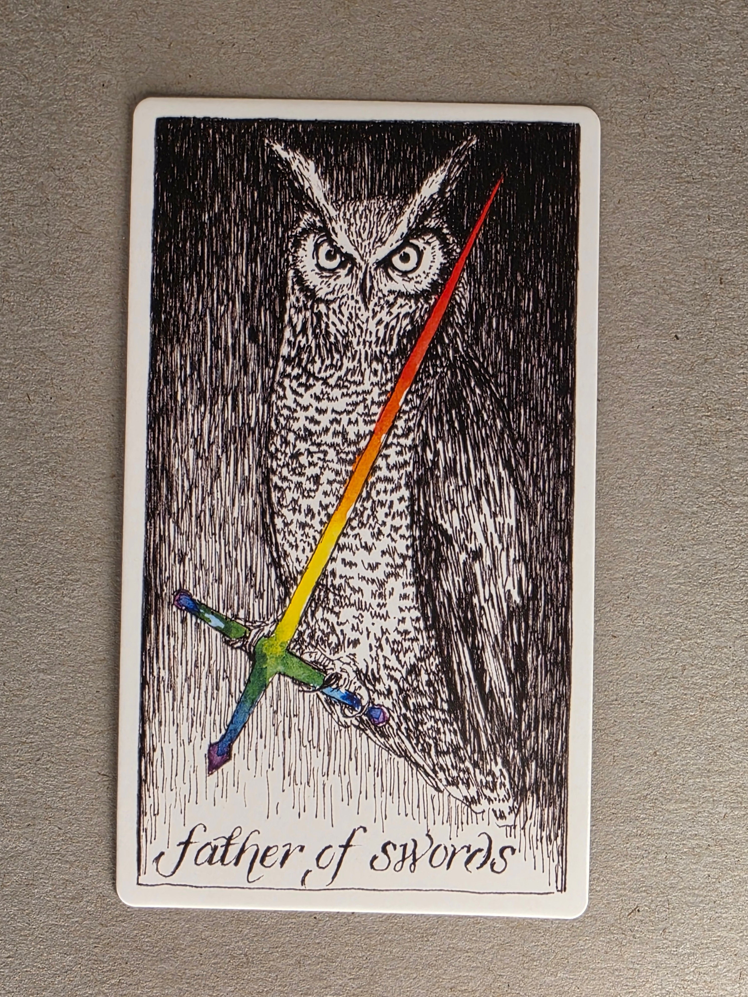 wild unknown father of swords single card replacement