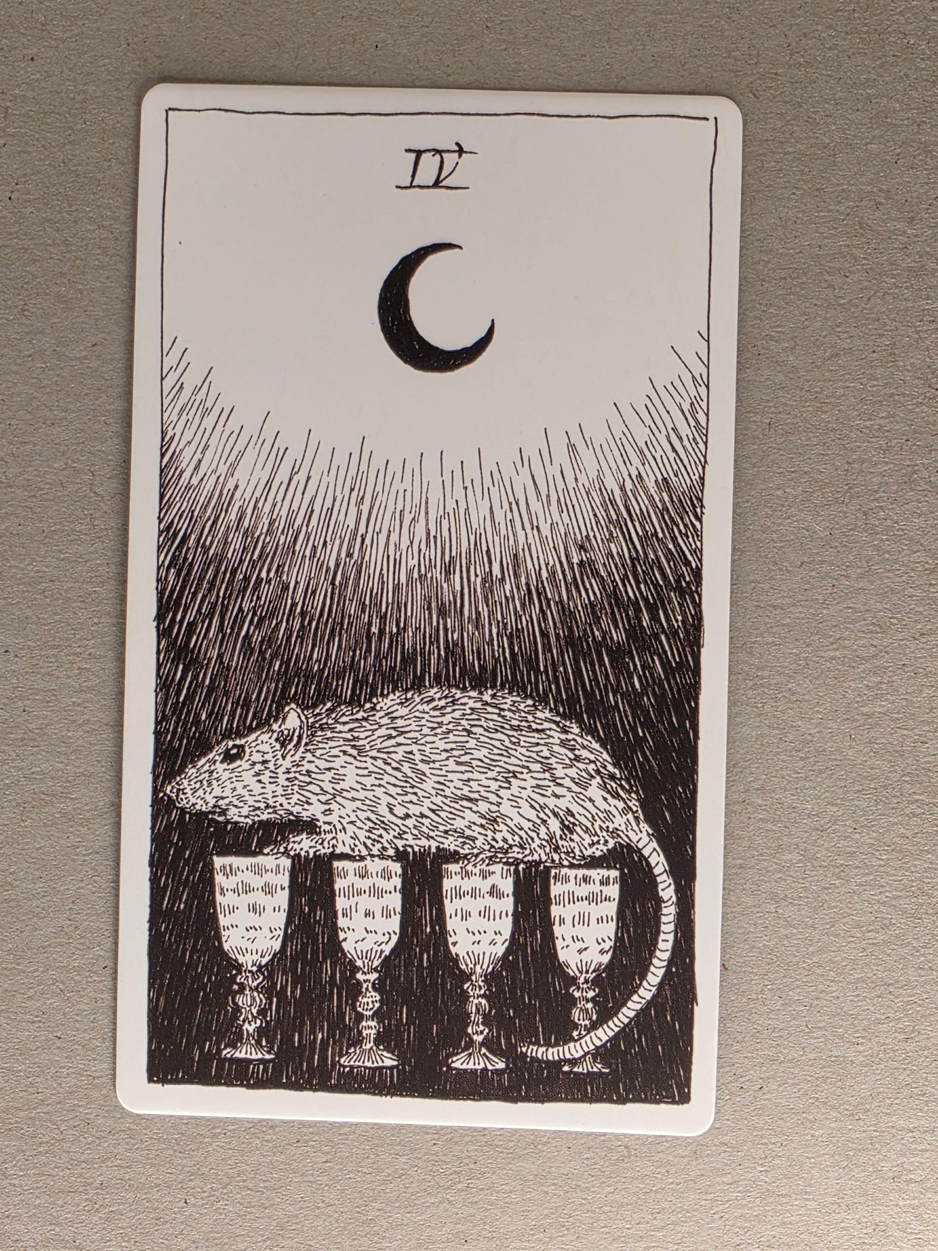 wild unknown four of cups single card replacement