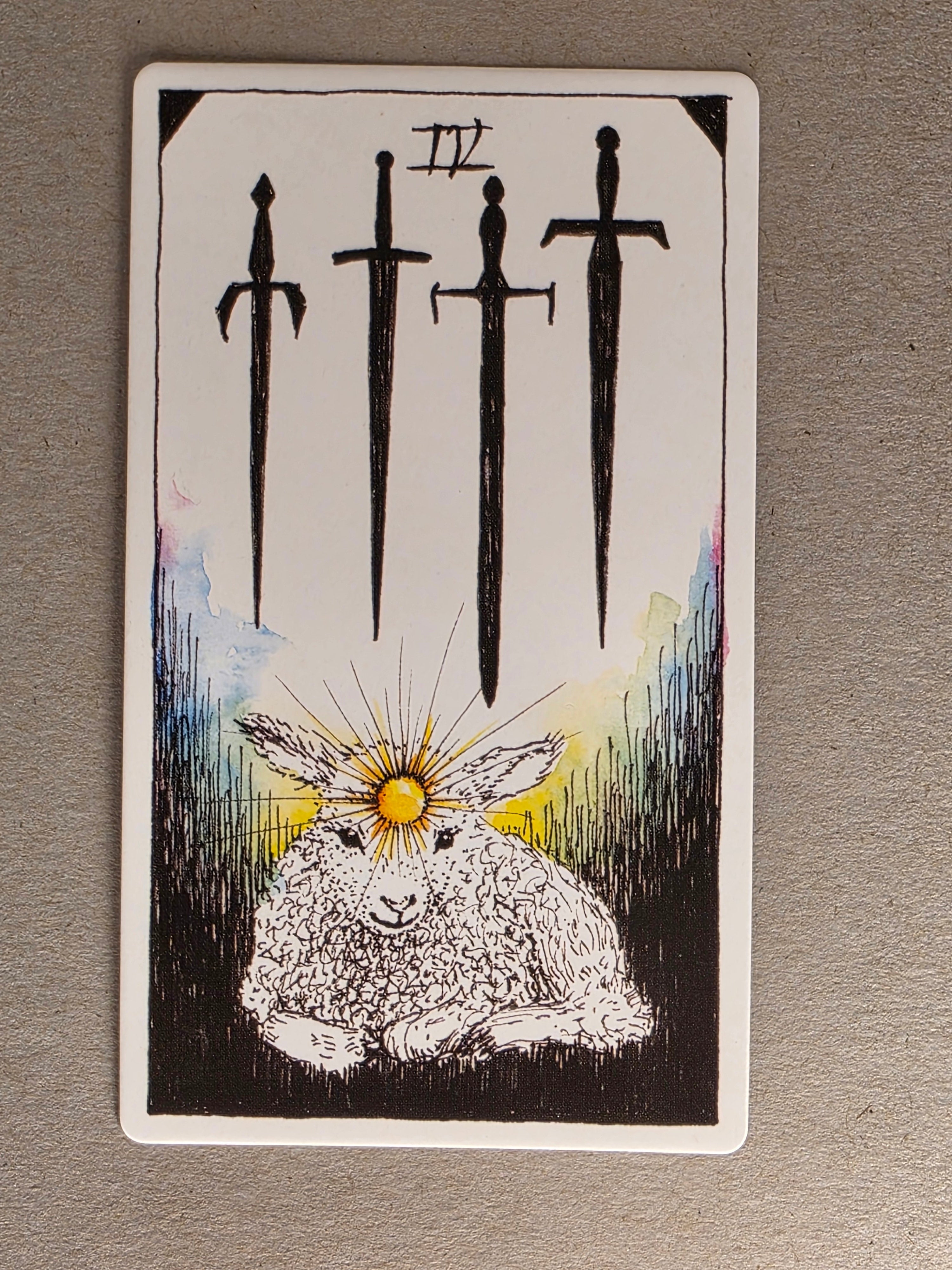 wild unknown four of swords single card replacement