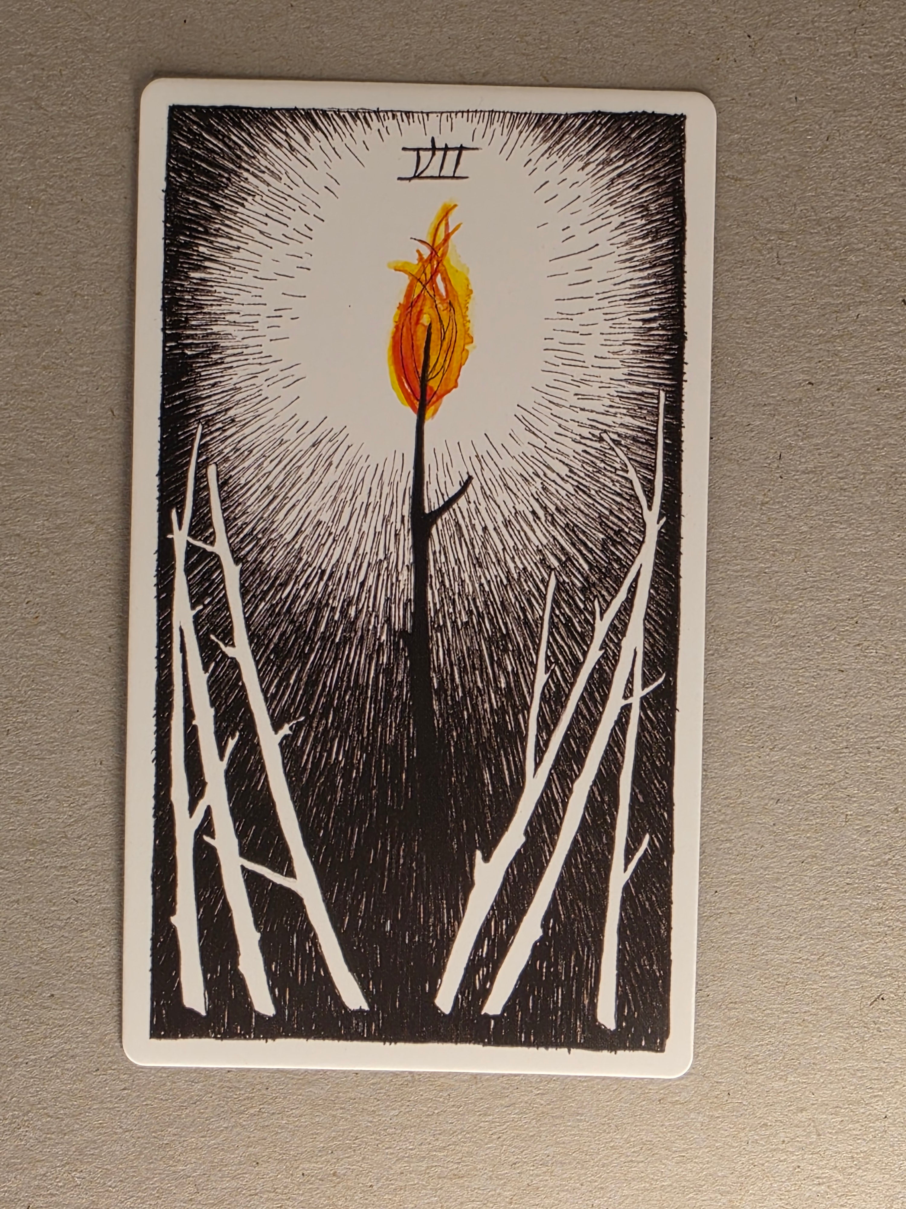 wild unknown seven of wands single card replacement