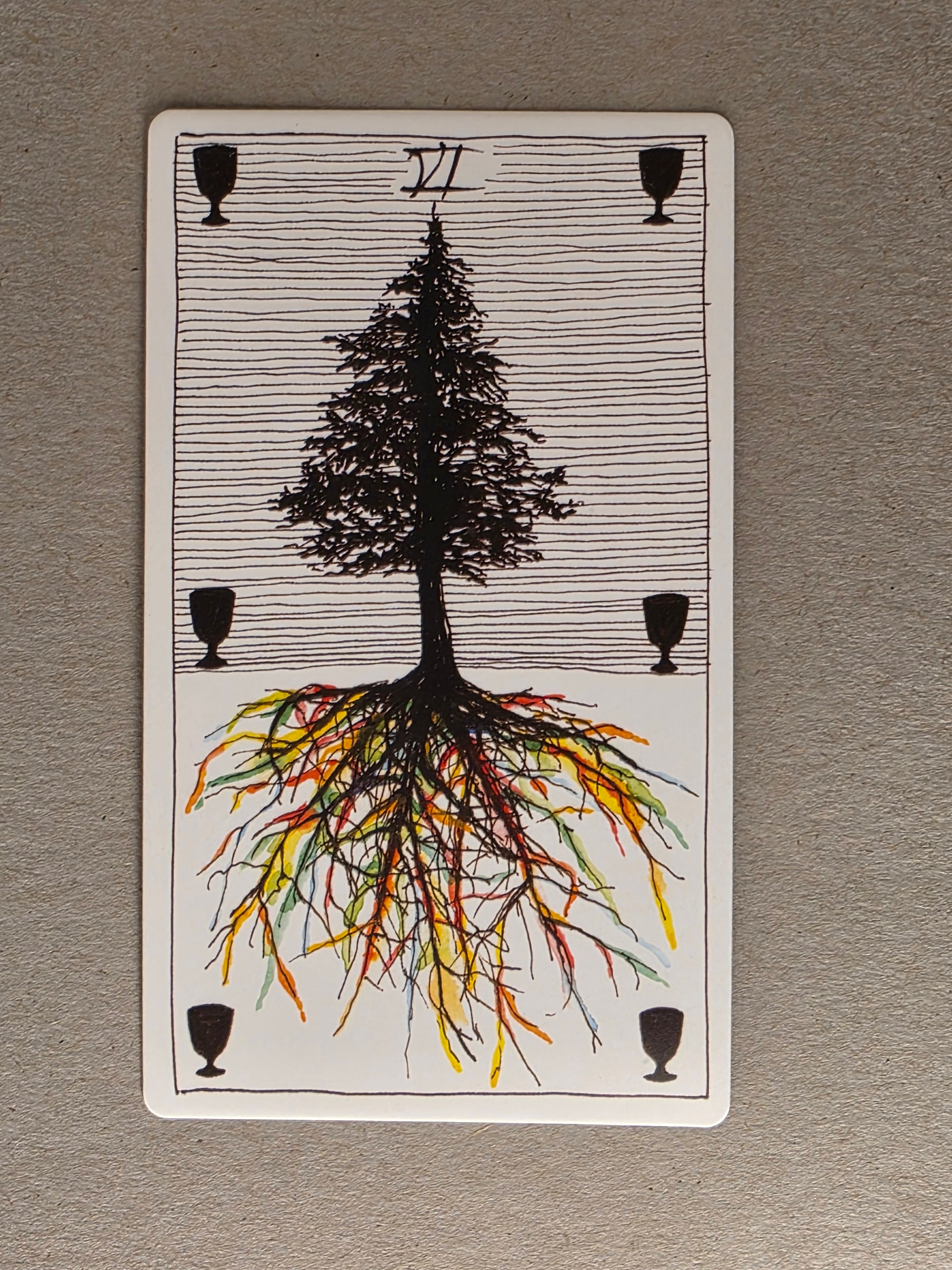 wild unknown six of cups single card replacement