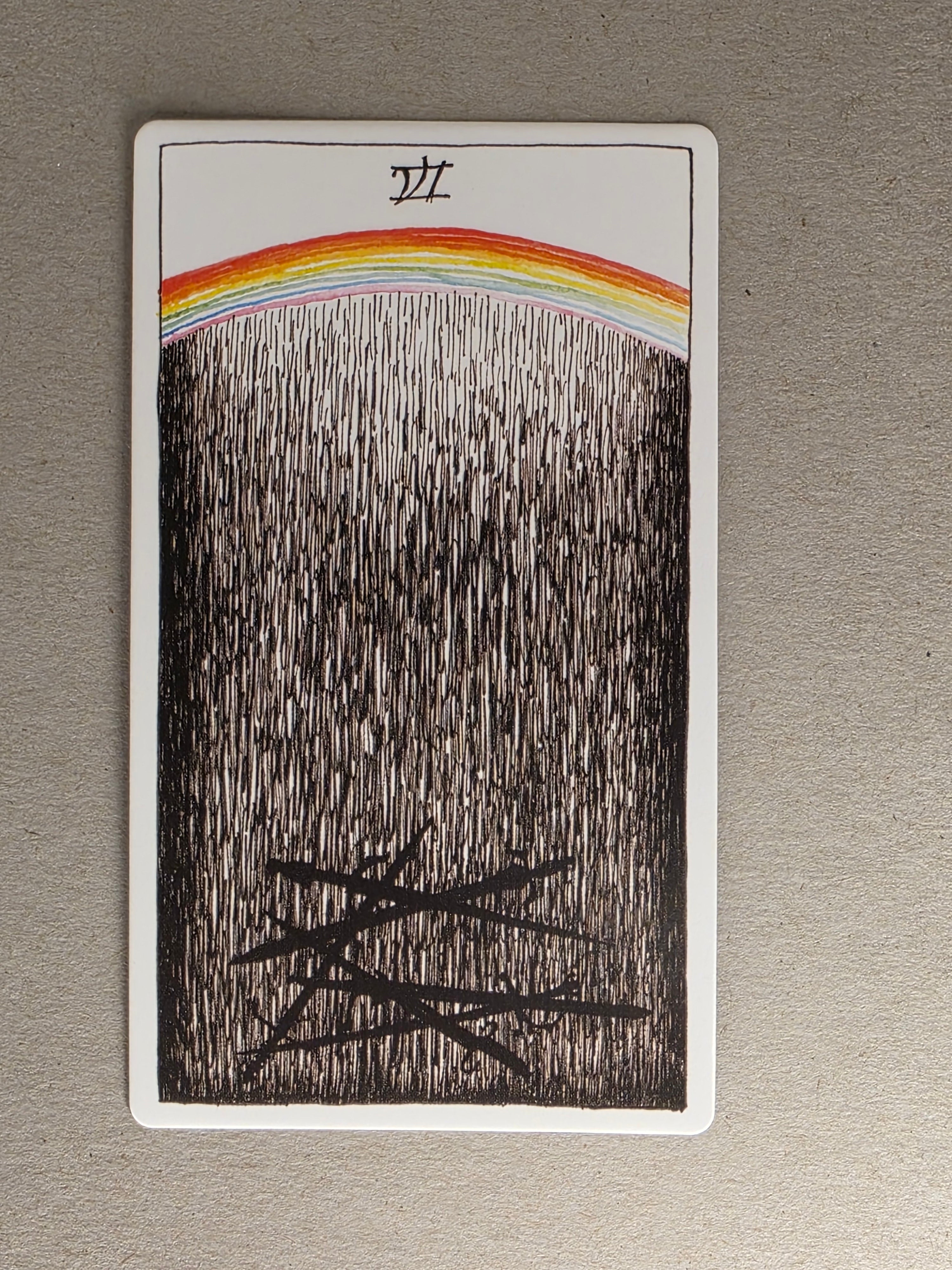 wild unknown six of swords single card replacement