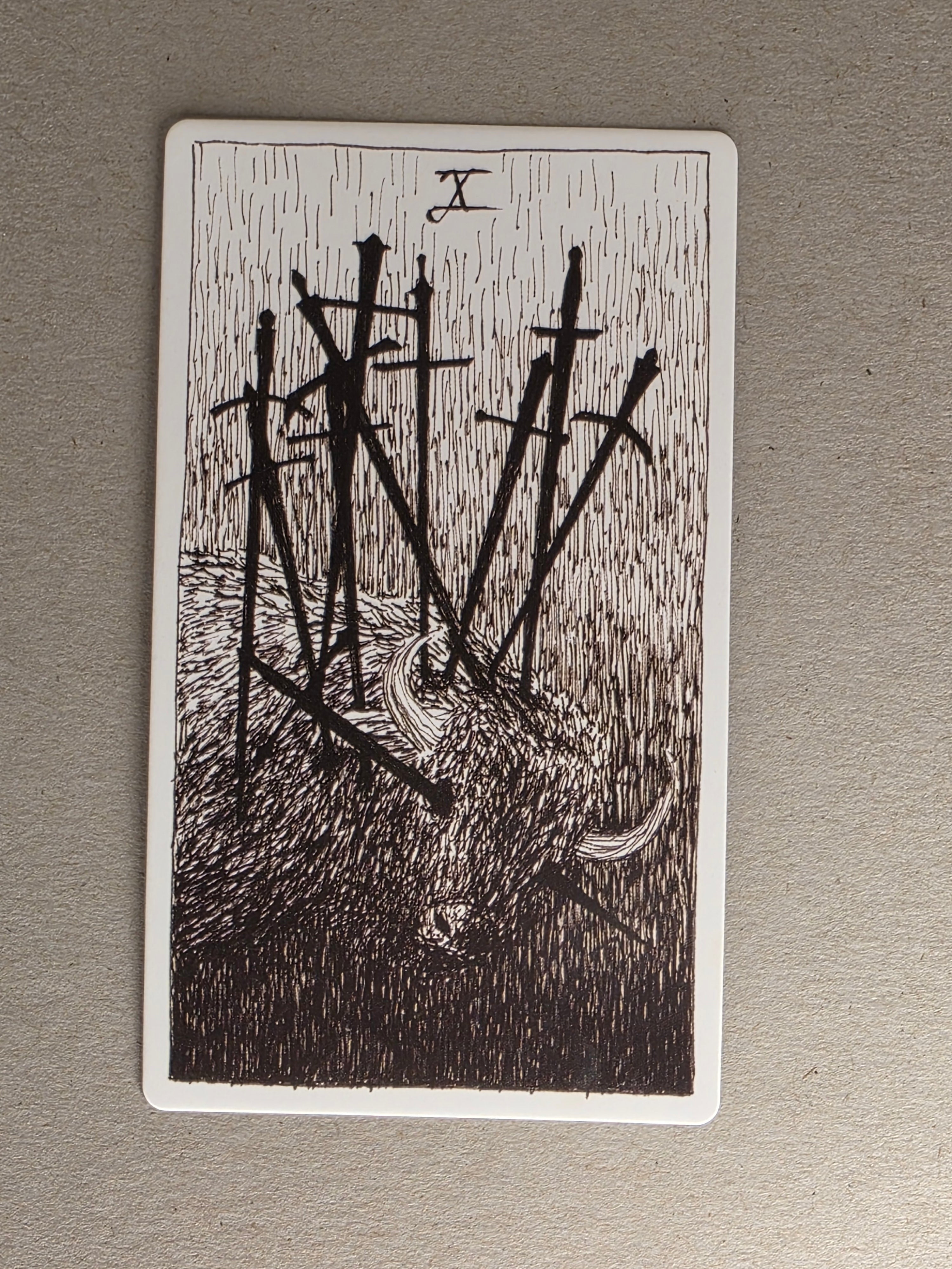 wild unknown ten of swords single card replacement