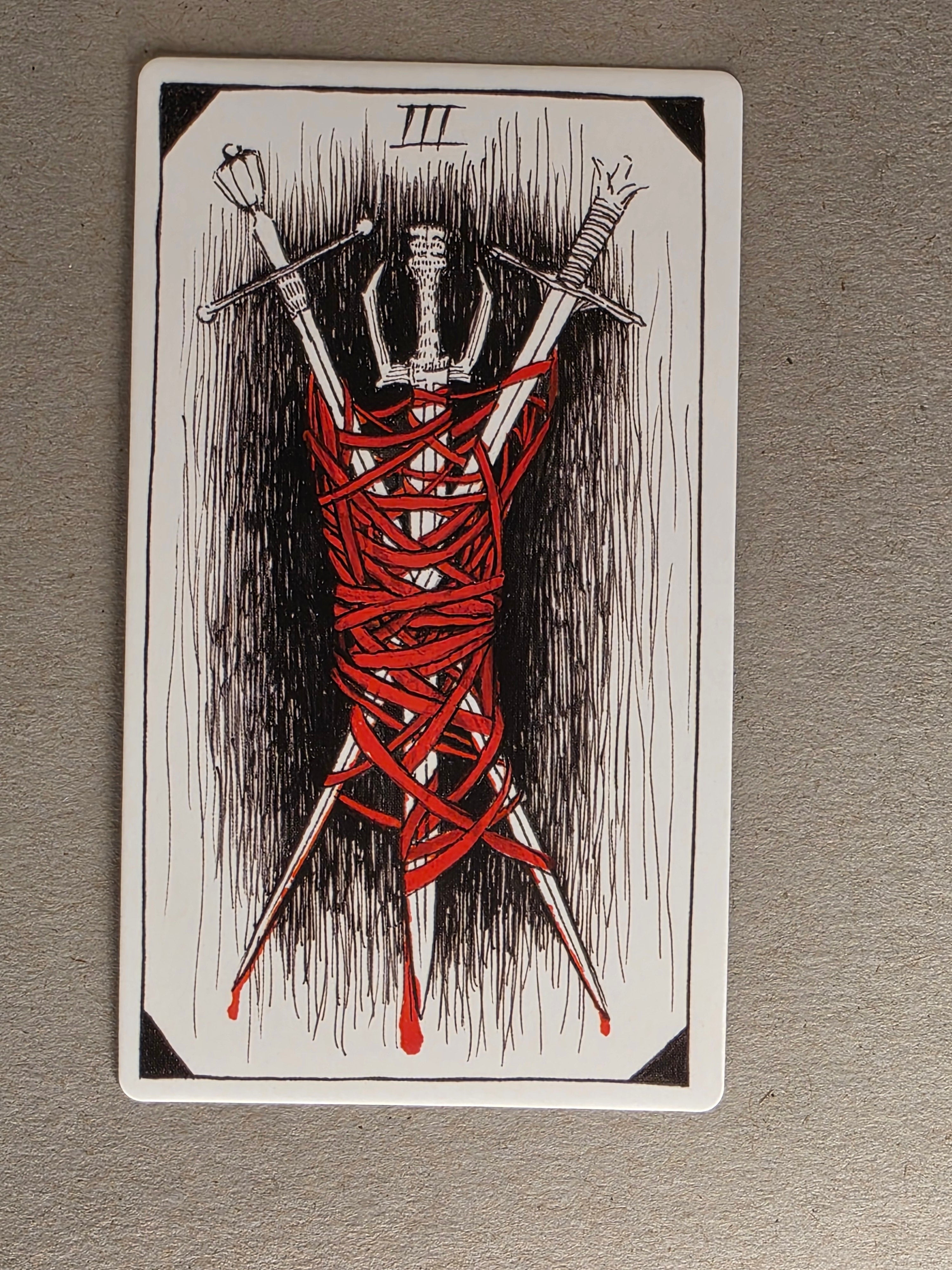 wild unknown three of swords single card replacement