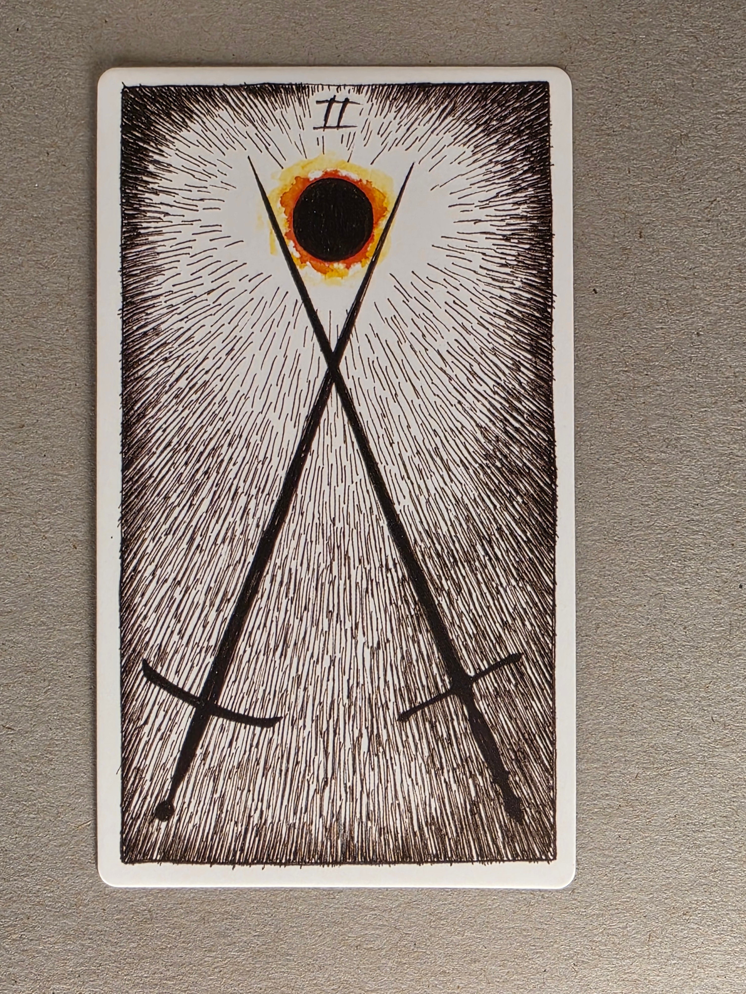 wild unknown two of swords single card replacement