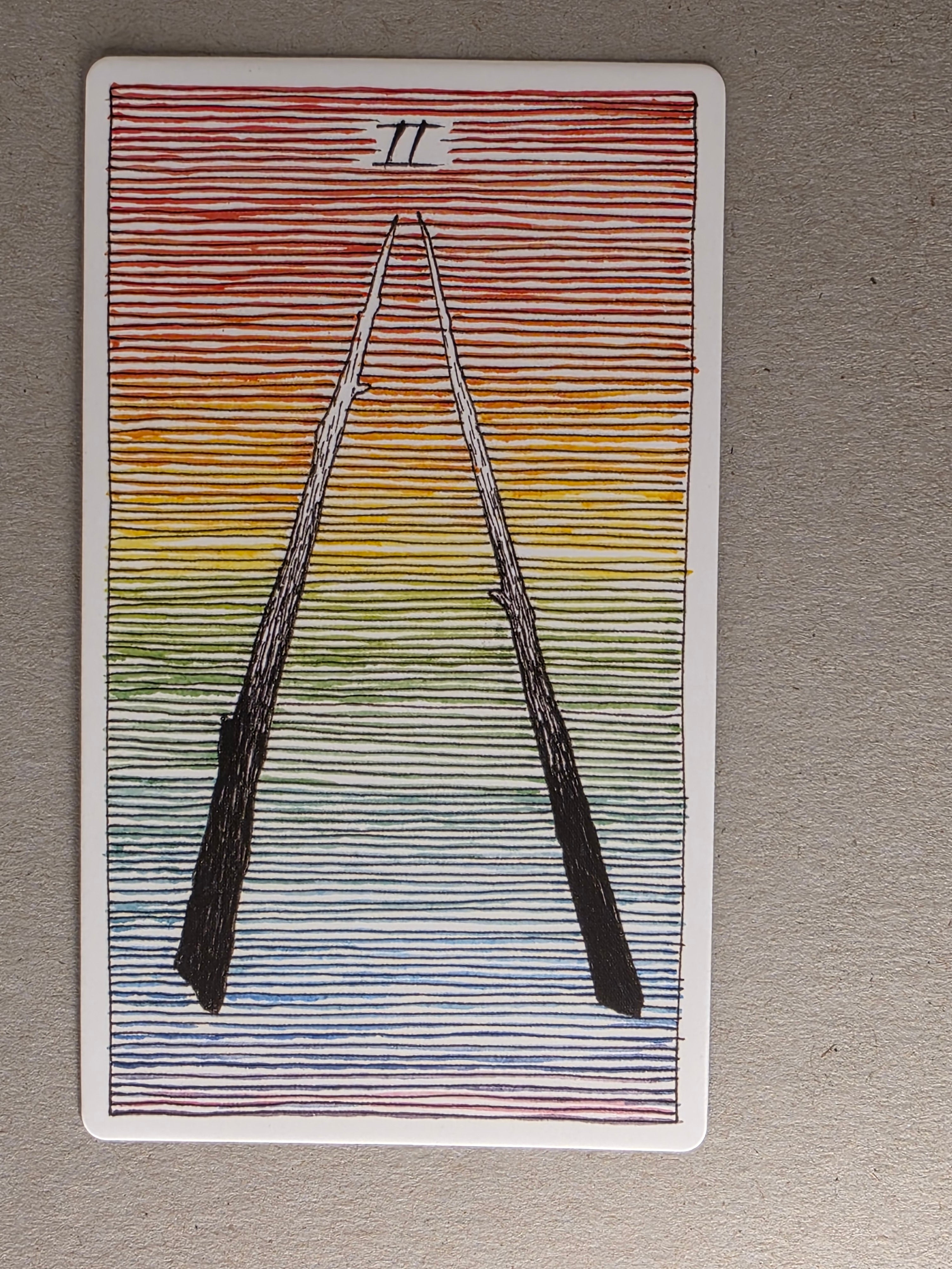 wild unknown two of wands single card replacement